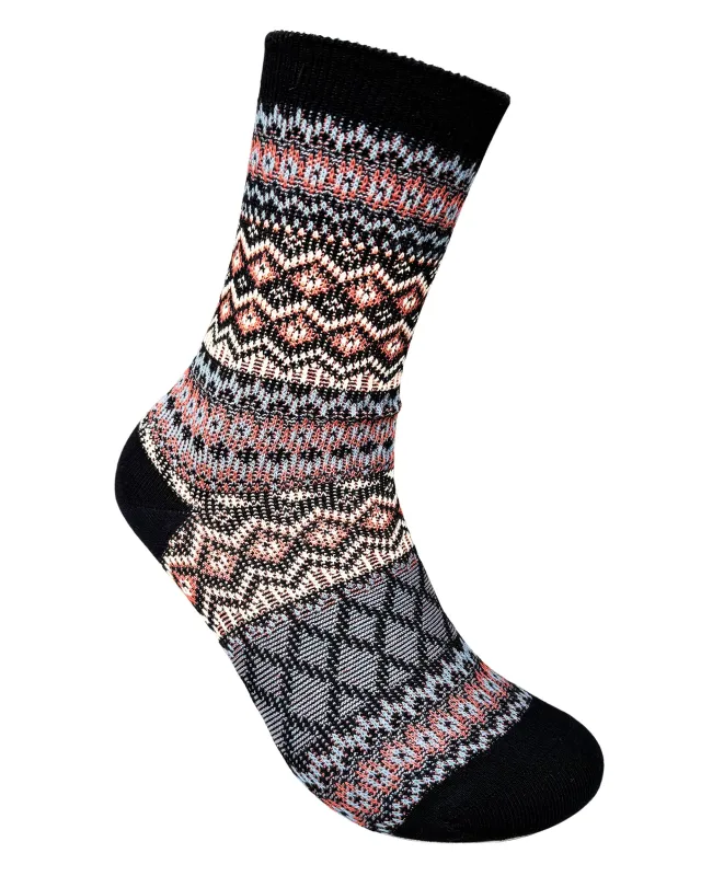 Vagden Jacquard Pattern G Cotton Casual Socks - Medium sold by Great Sox
