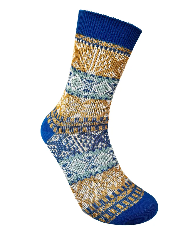 Vagden Jacquard Pattern H Cotton Casual Socks - Medium sold by Great Sox
