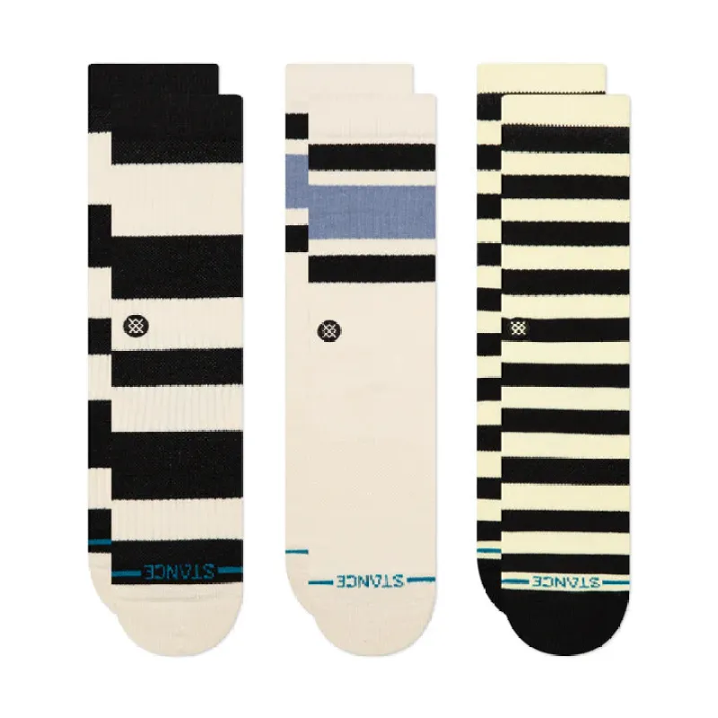Stance "Fred" 3 Pack Combed Cotton Blend Crew Socks sold by Great Sox