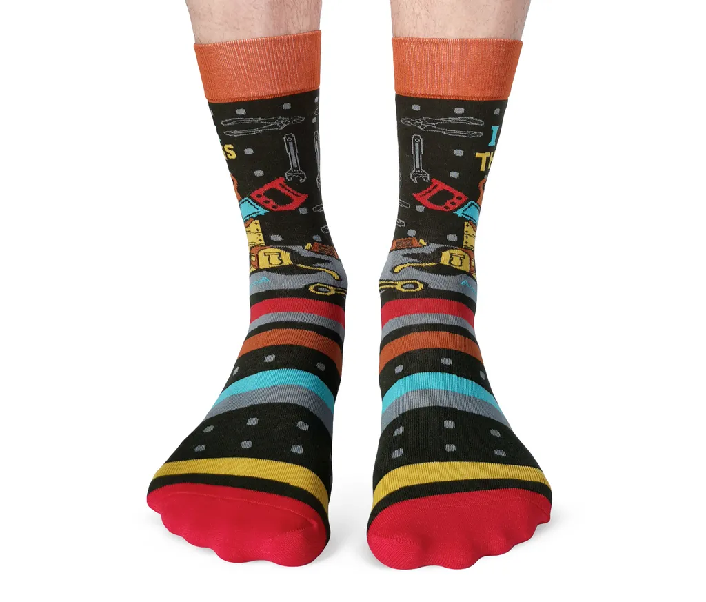 "Fix It" Cotton Crew Socks by Uptown Sox - Large sold by Great Sox product image thumbnail 2