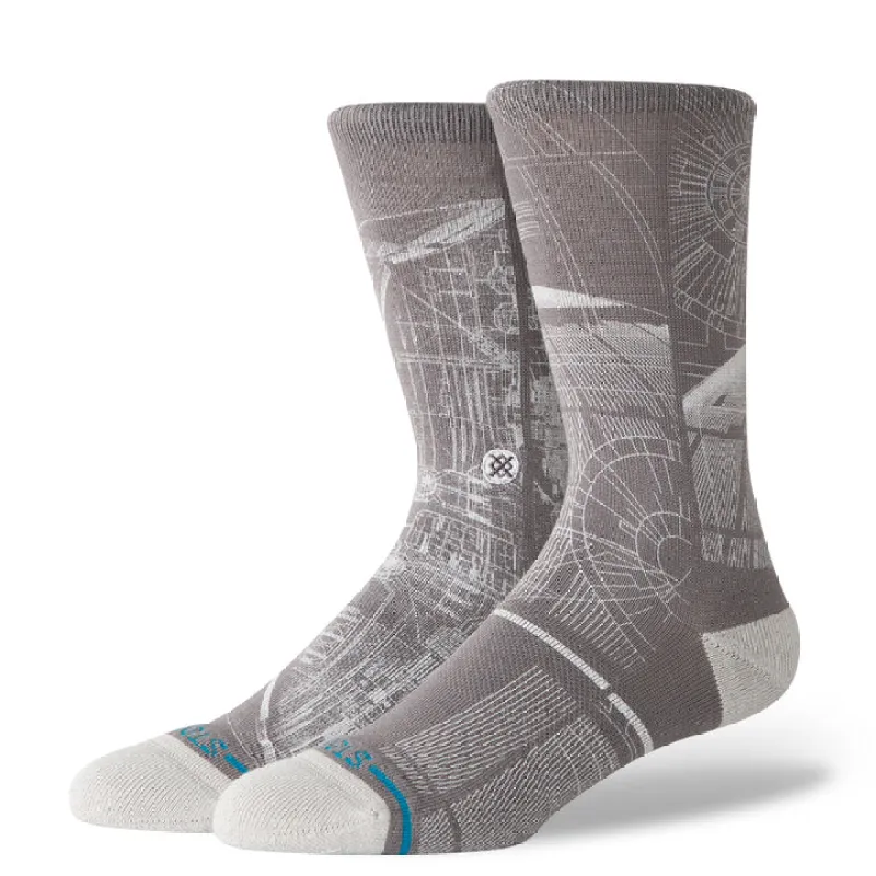 Stance x Star Wars "Death Star" Combed Cotton Blend Crew Socks sold by Great Sox