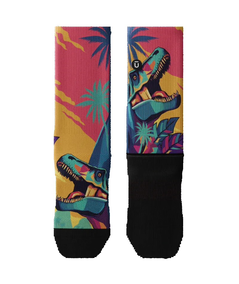 "Prehistoric" Performance Crew Running Socks by Outway sold by Great Sox product image thumbnail 2