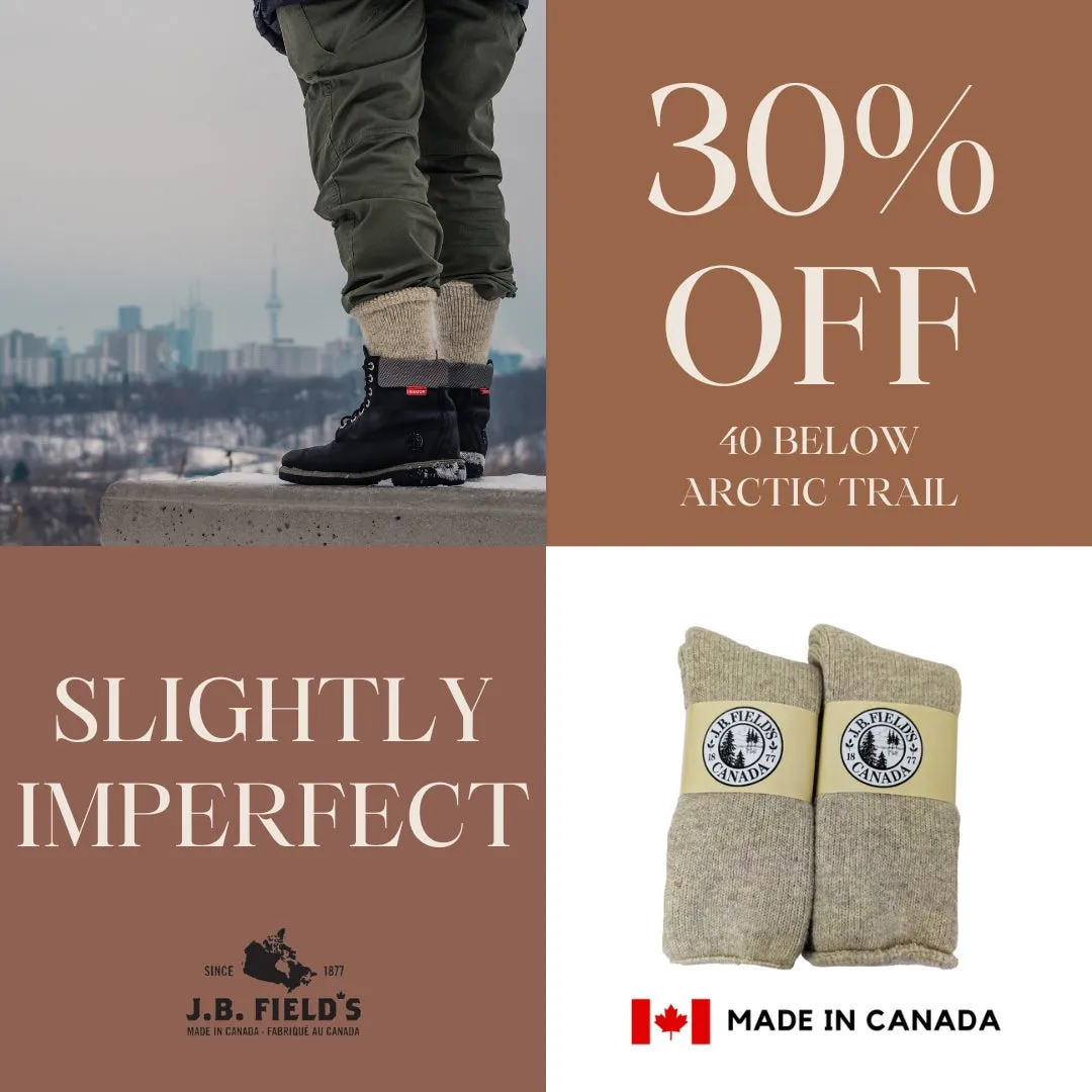 2 PAIR - J.B. Field's Icelandic -40 Below "Arctic Trail" Wool Thermal Sock (SLIGHTLY IMPERFECT) sold by Great Sox