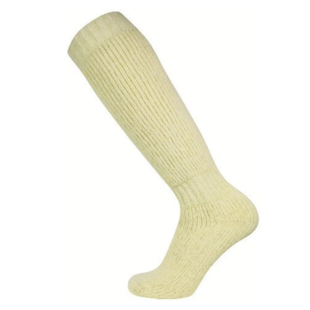 Dune Bleue White 70% WOOL Winter Socks - Made in Portugal (Knee High) sold by Great Sox product image thumbnail 3