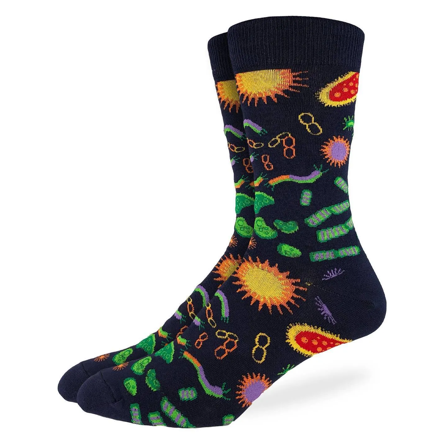 "Germs" Cotton Crew Socks by Good Luck Sock sold by Great Sox product image thumbnail 2