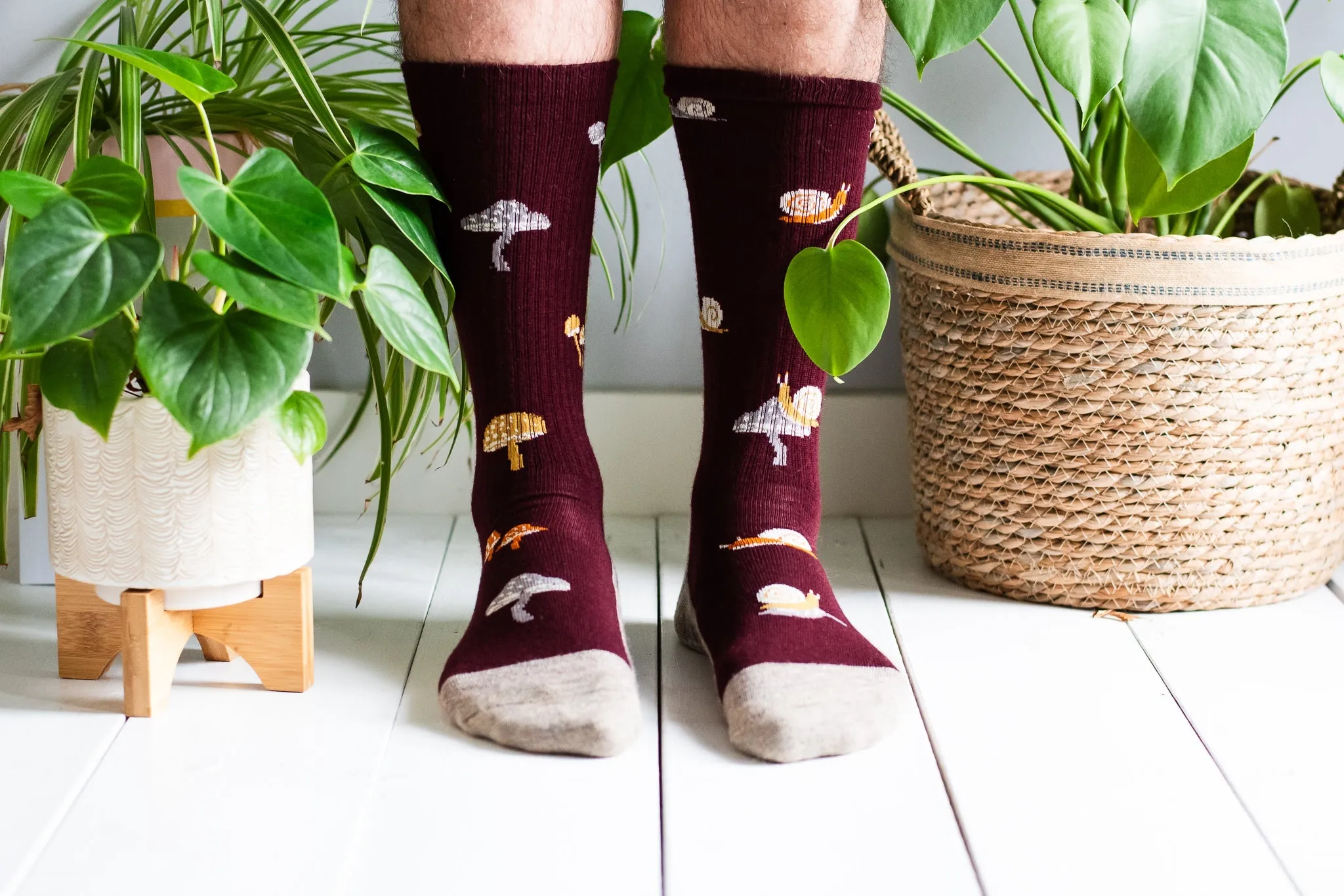 "Mushroom" 70% Merino Wool Socks by Friday Sock Co sold by Great Sox product image thumbnail 2