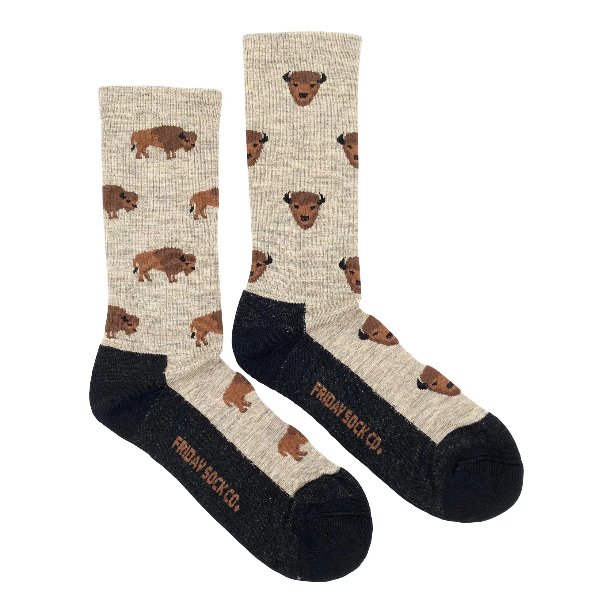 "Bison" 70% Merino Wool Socks by Friday Sox Co - Large sold by Great Sox