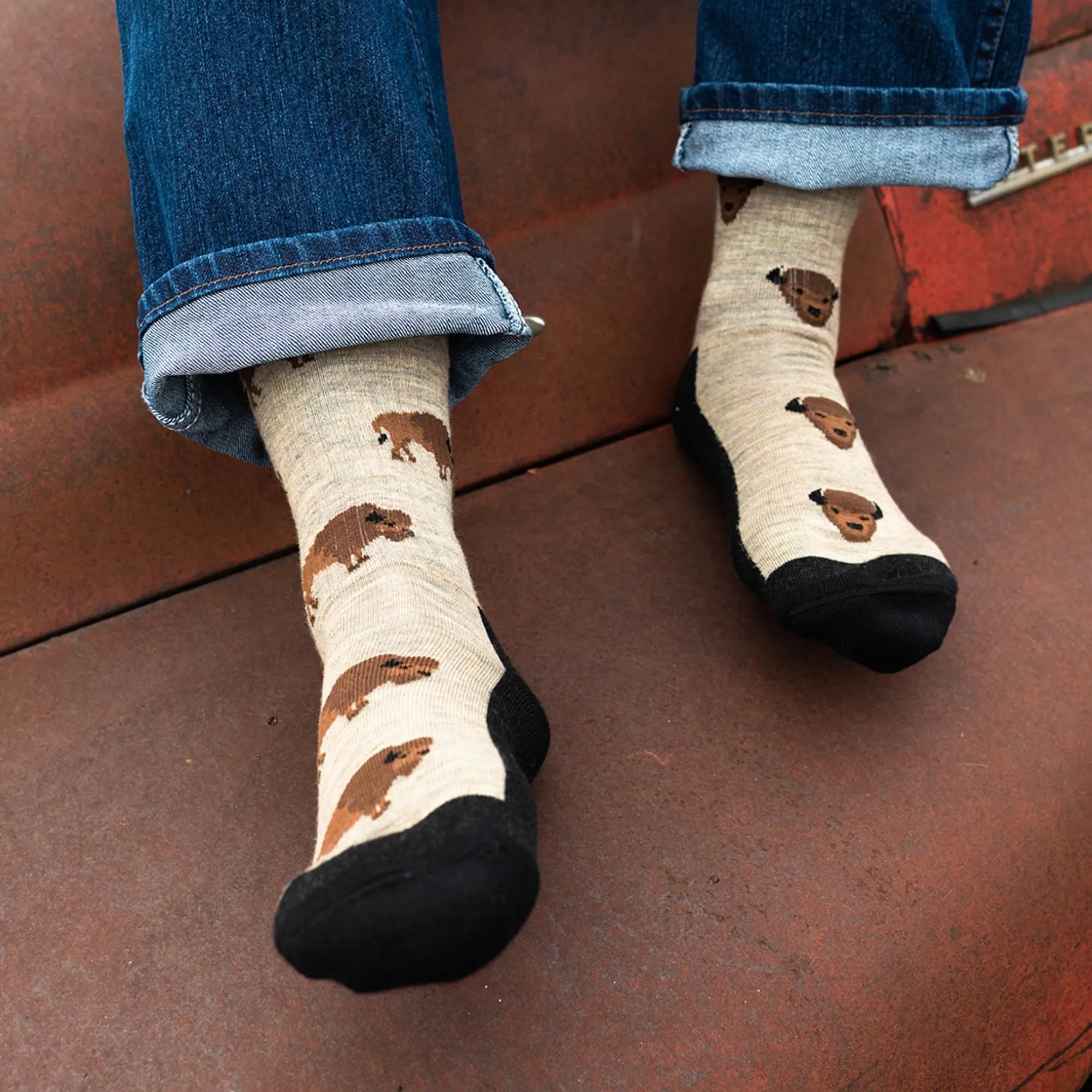 "Bison" 70% Merino Wool Socks by Friday Sox Co - Large sold by Great Sox product image thumbnail 2