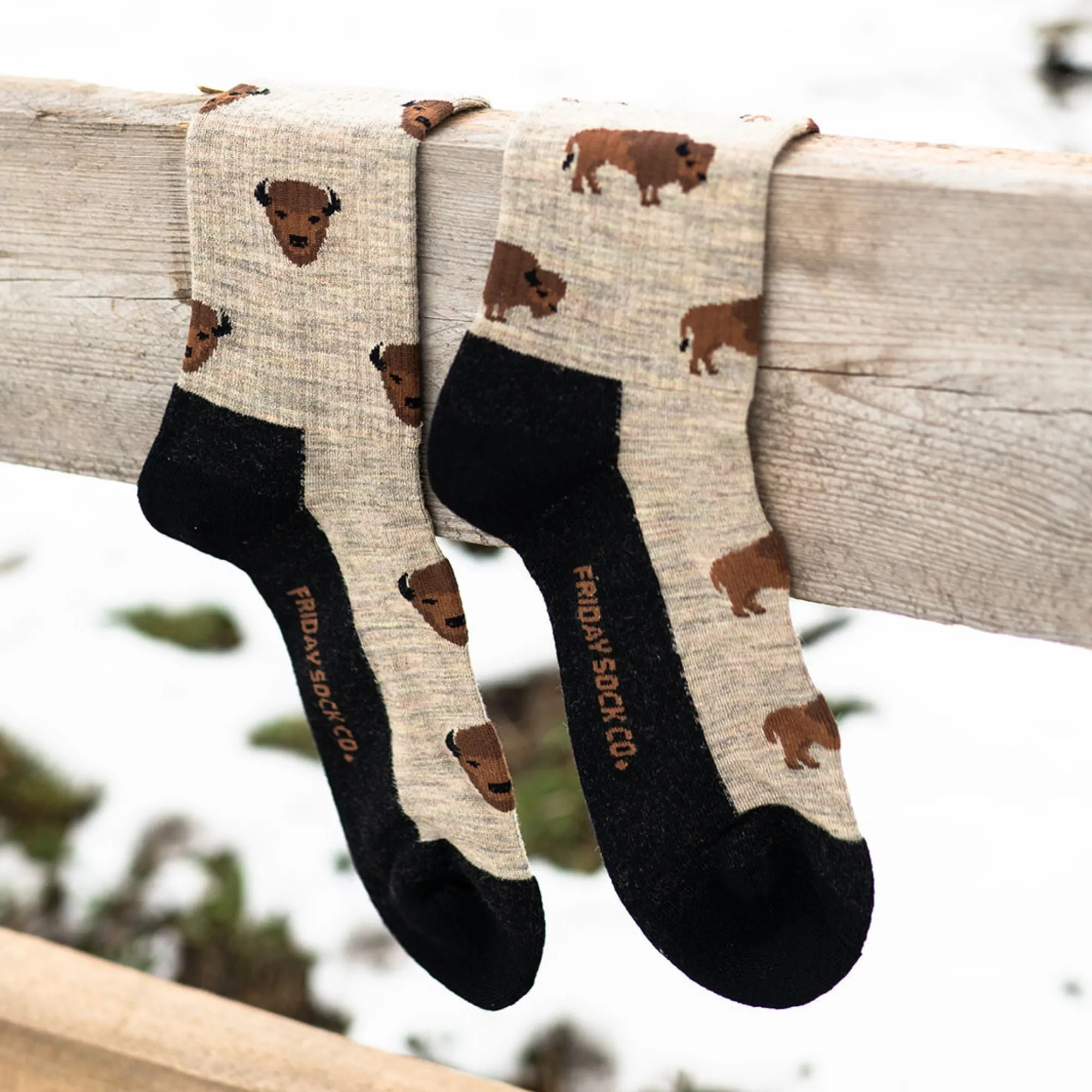 "Bison" 70% Merino Wool Socks by Friday Sox Co - Large sold by Great Sox product image thumbnail 3