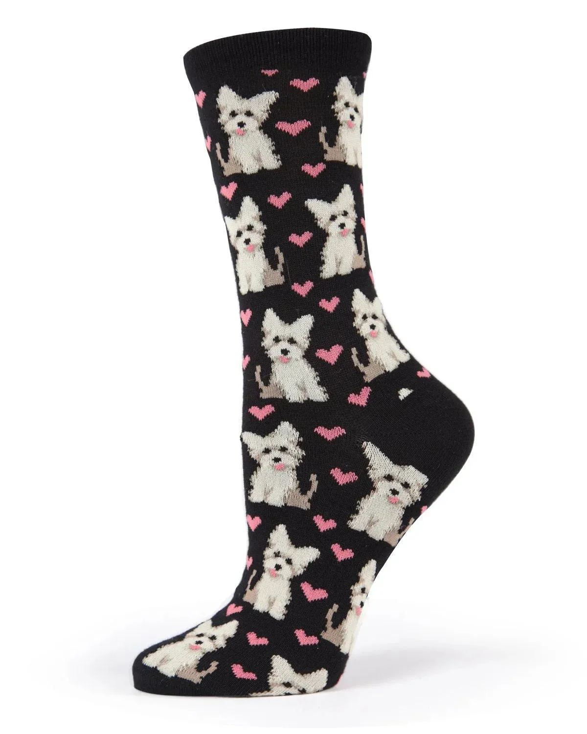 "Puppy Love" Bamboo Crew Socks by Me Moí - Medium sold by Great Sox