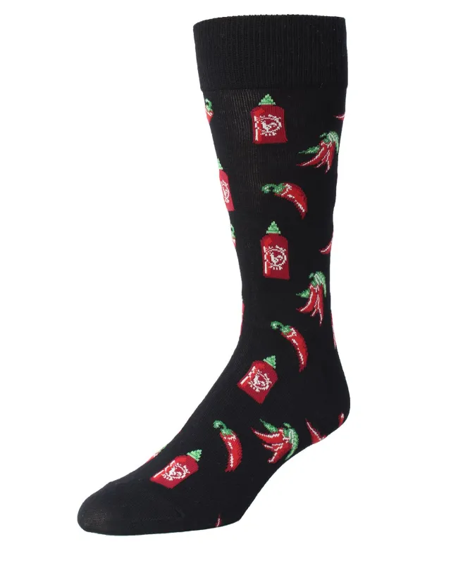 "Hot Stuff" Crew Bamboo Socks by Me Moí sold by Great Sox