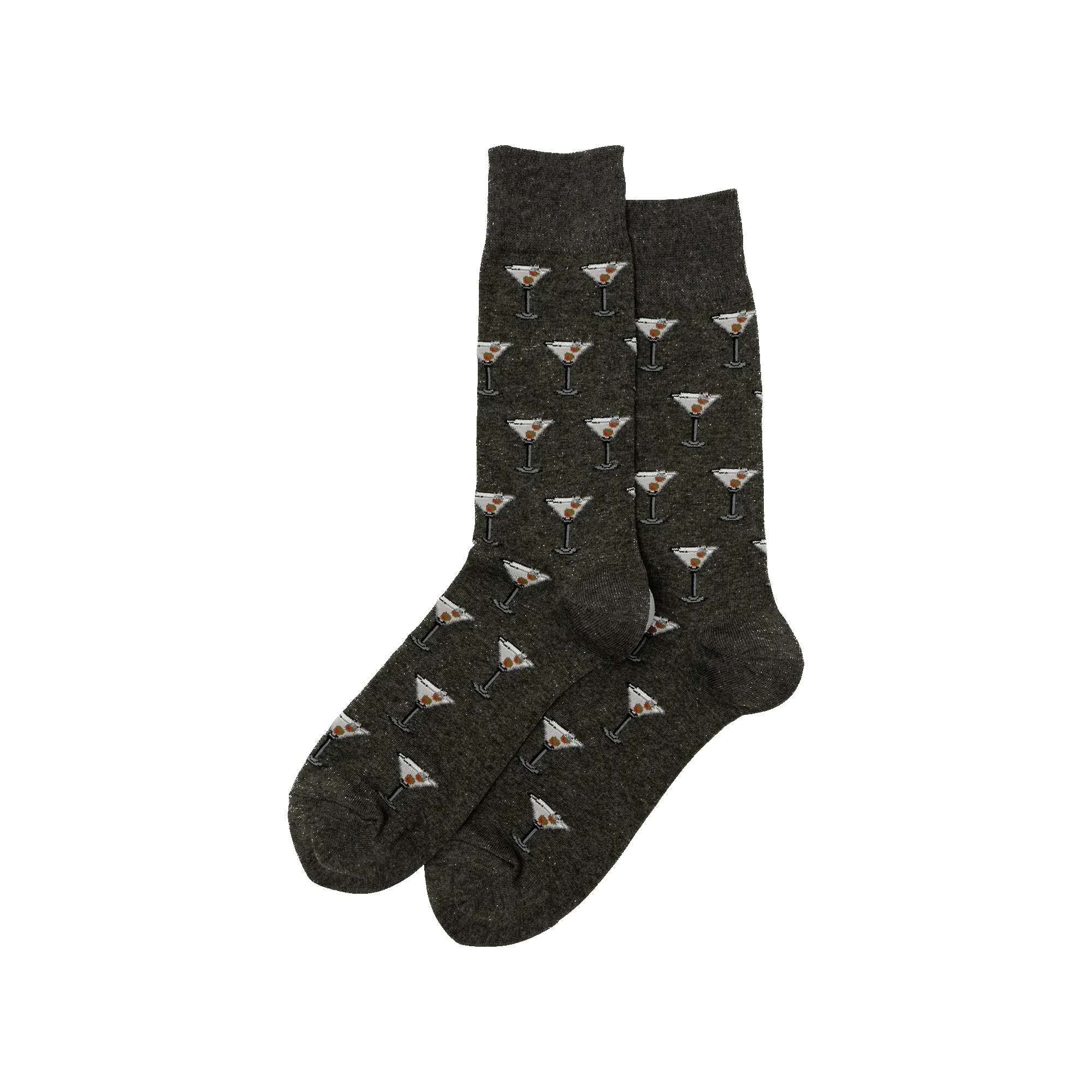"Martini" Cotton Crew Socks by Hot Sox - Large sold by Great Sox product image thumbnail 2