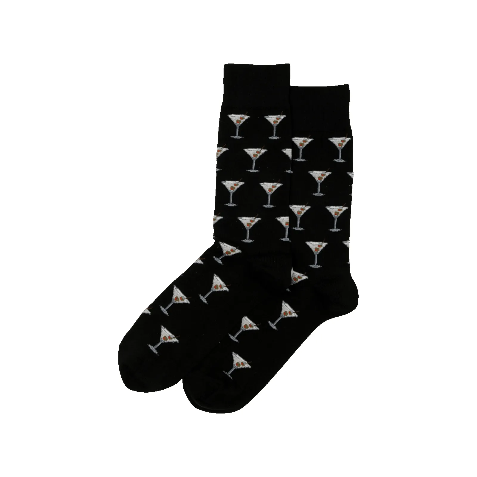 "Martini" Cotton Crew Socks by Hot Sox - Large sold by Great Sox product image thumbnail 3