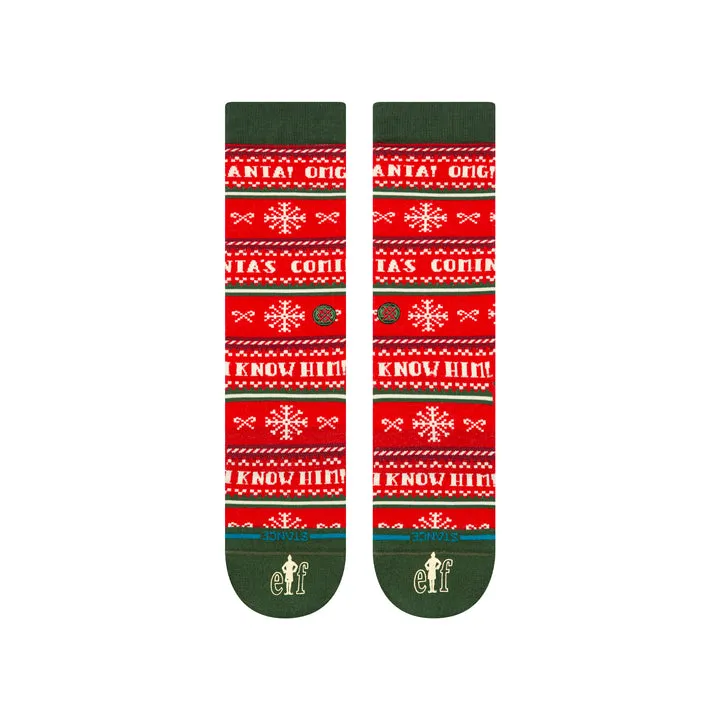 Elf x Stance "I Know Him" Crew Socks sold by Great Sox product image thumbnail 2
