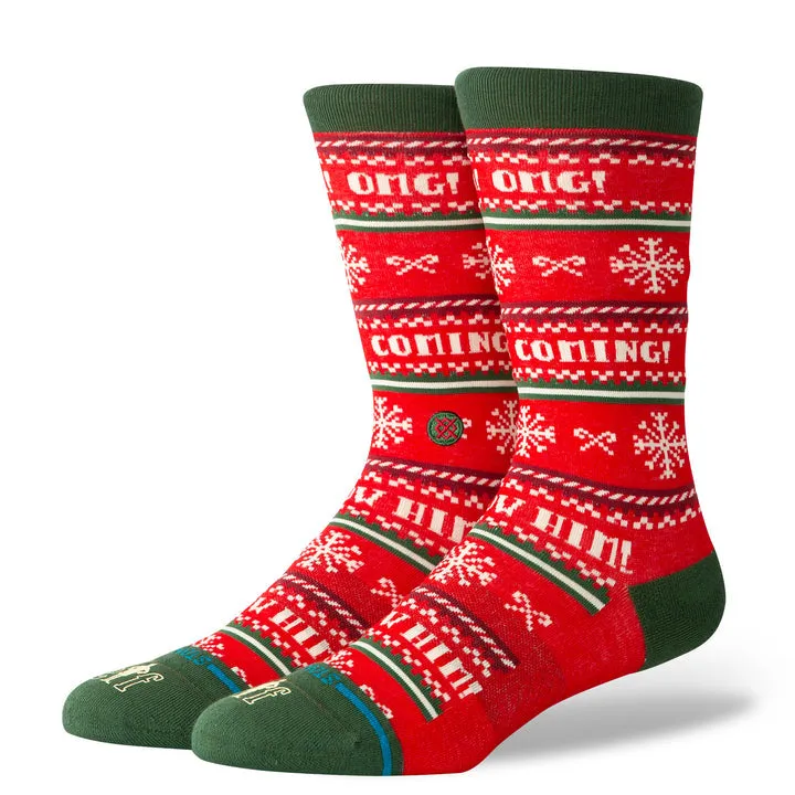 Elf x Stance "I Know Him" Crew Socks sold by Great Sox
