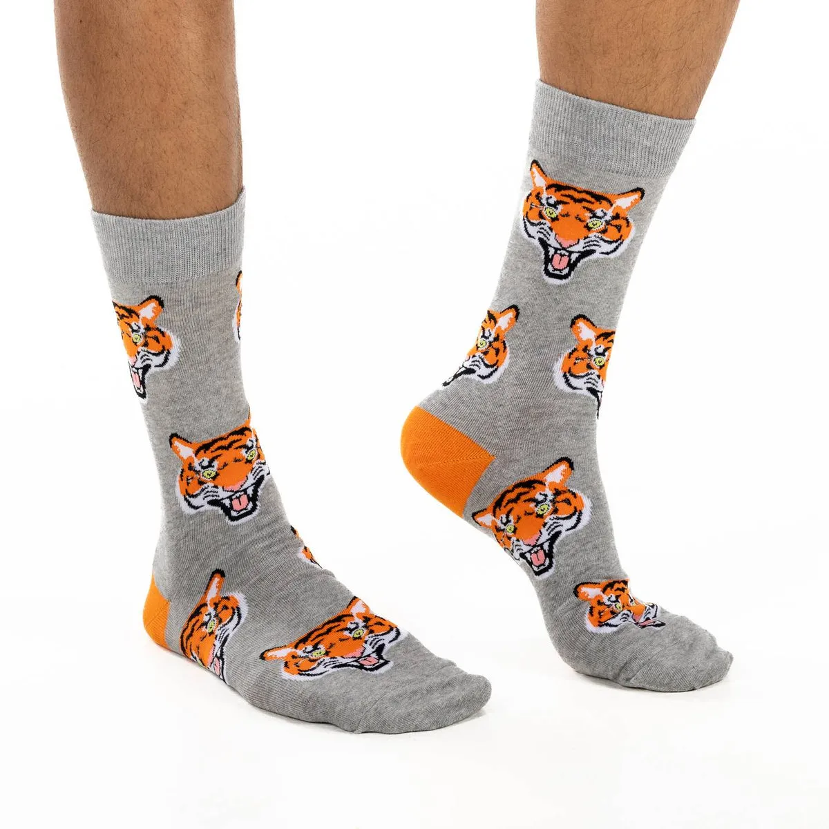 "Tigers" Cotton Crew Socks by Good Luck Sock - Large sold by Great Sox product image thumbnail 2