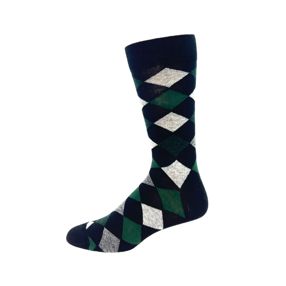 Vagden Men's "Check Plaid" Pattern Cotton Dress Sock sold by Great Sox
