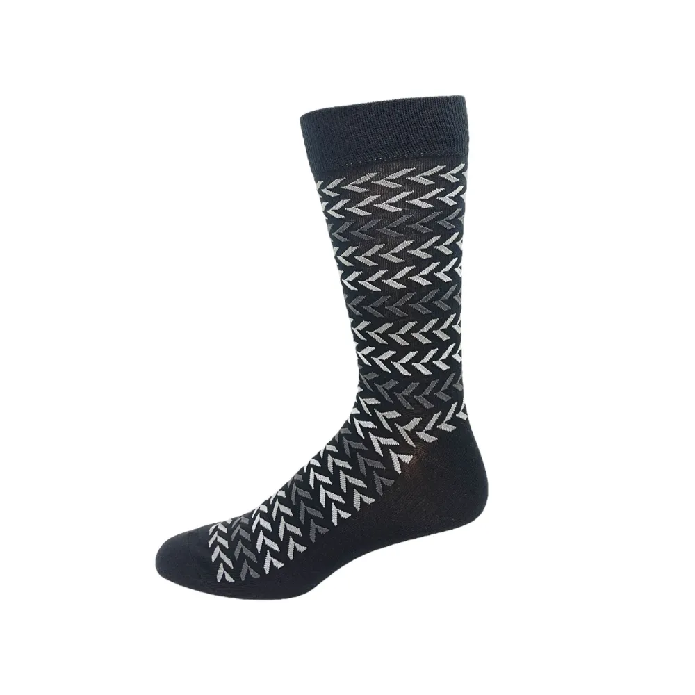 "Chevron" Cotton Socks by Key - Large sold by Great Sox