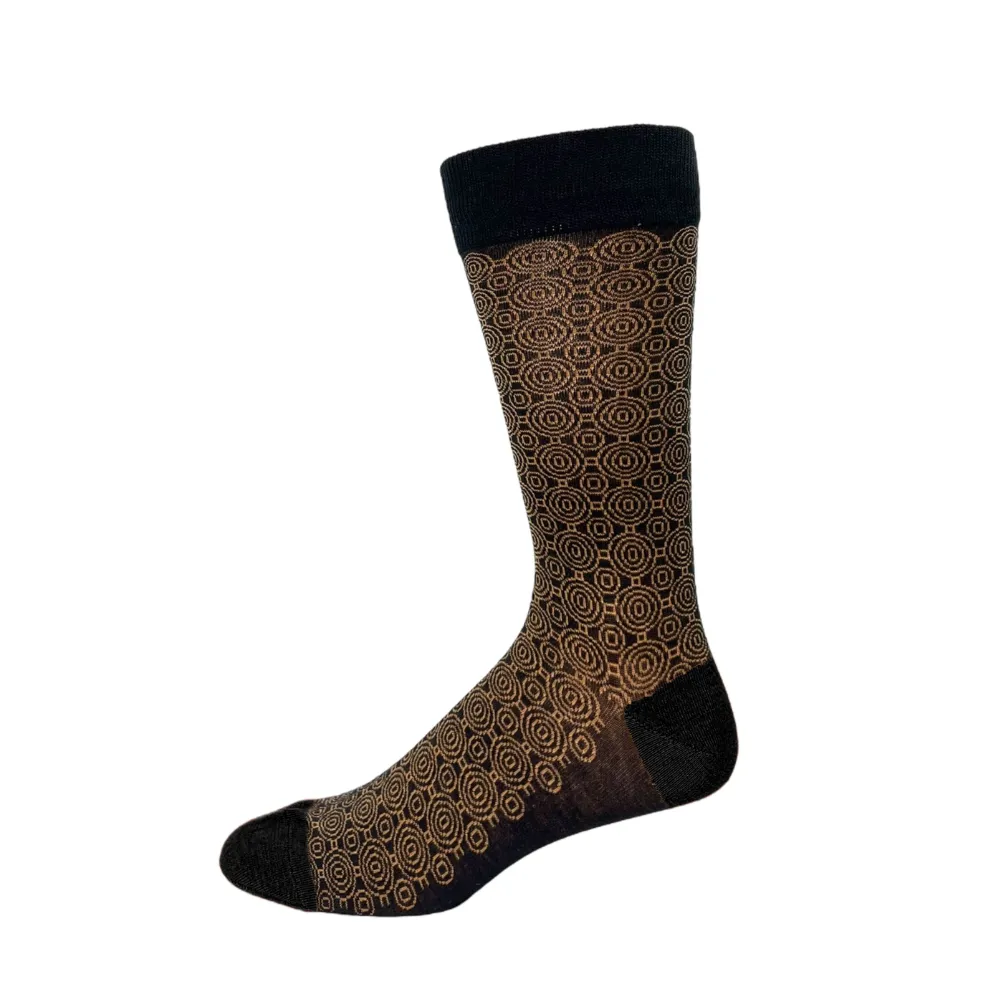 "Circle" Bamboo Socks by Key - Large sold by Great Sox