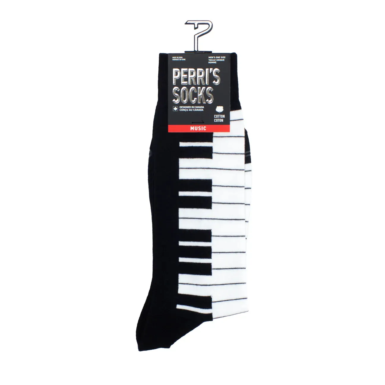 Perri's "KEYBOARD" Cotton Crew Socks - Large sold by Great Sox product image thumbnail 3
