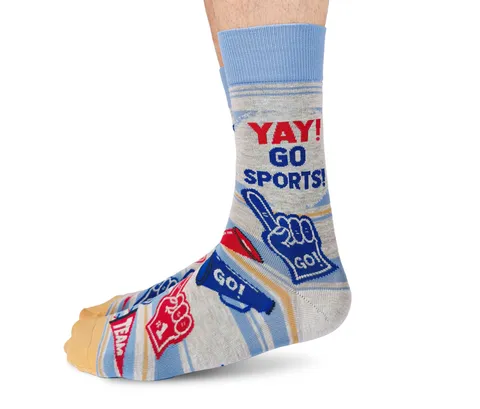 "Go Sports!" Cotton Crew Canadian Socks by Uptown Sox sold by Great Sox