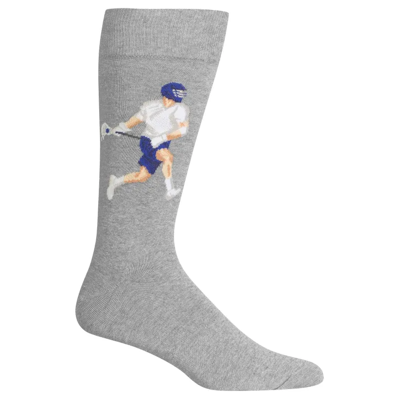 "Lacrosse Player" Crew Socks by Hot Sox - Large sold by Great Sox