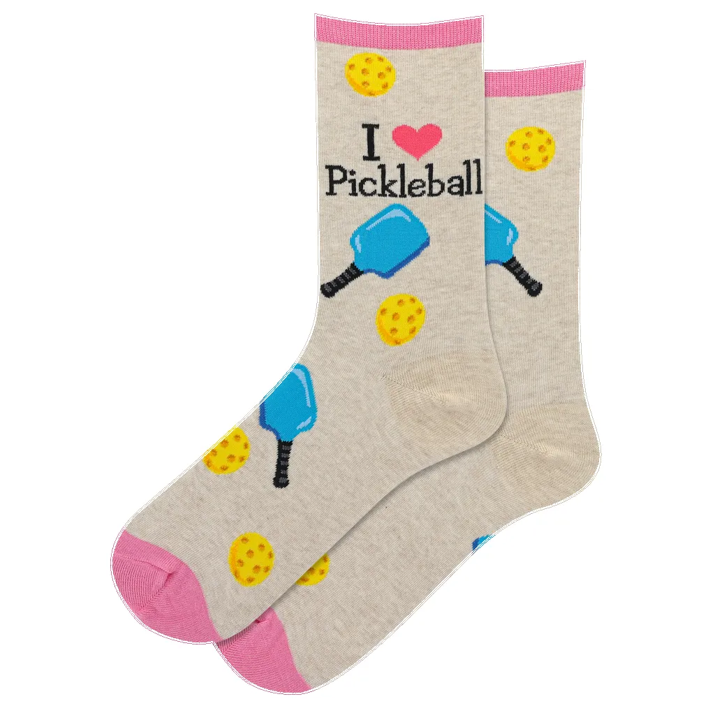 "Pickleball" Cotton Crew Socks by Hot Sox sold by Great Sox product image thumbnail 2
