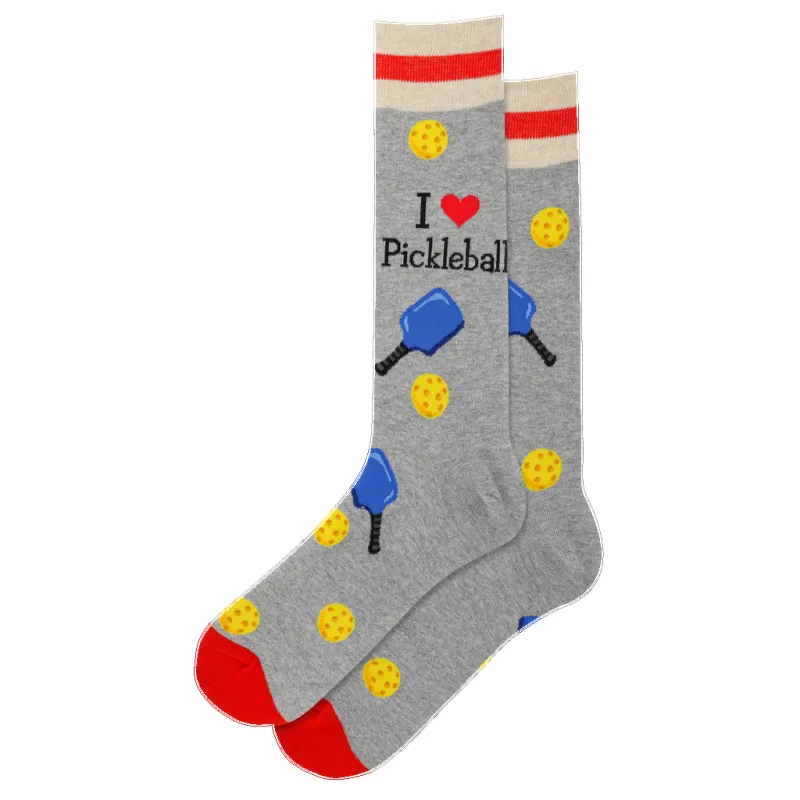 "Pickleball" Cotton Crew Socks by Hot Sox sold by Great Sox
