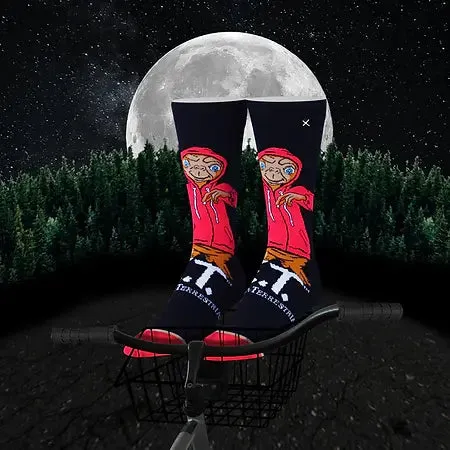 "E.T. Hoodie" Cotton Blend Crew Socks by ODD Sox - LARGE sold by Great Sox
