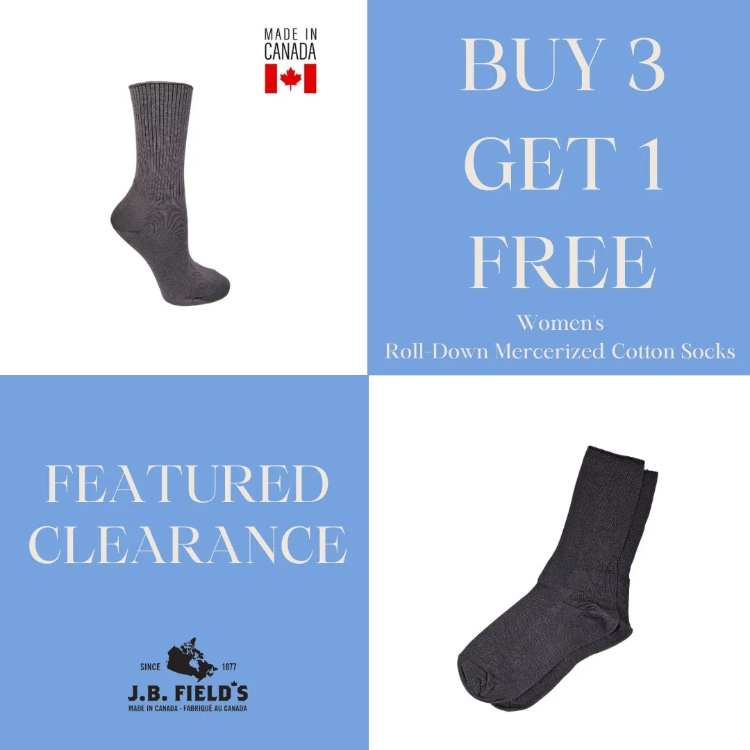 2 PAIR - Women's Roll-Down Mercerized Cotton Socks by Britches (CLEARANCE) sold by Great Sox