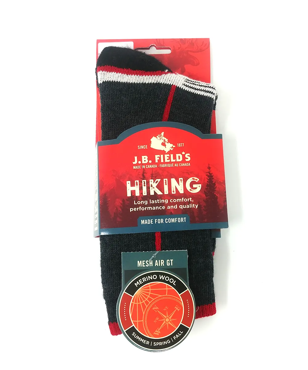 2 PAIR - J.B. Field's Hiking "Mesh Air GT" 75% Merino Wool Sock (Slightly Imperfect) sold by Great Sox product image thumbnail 4