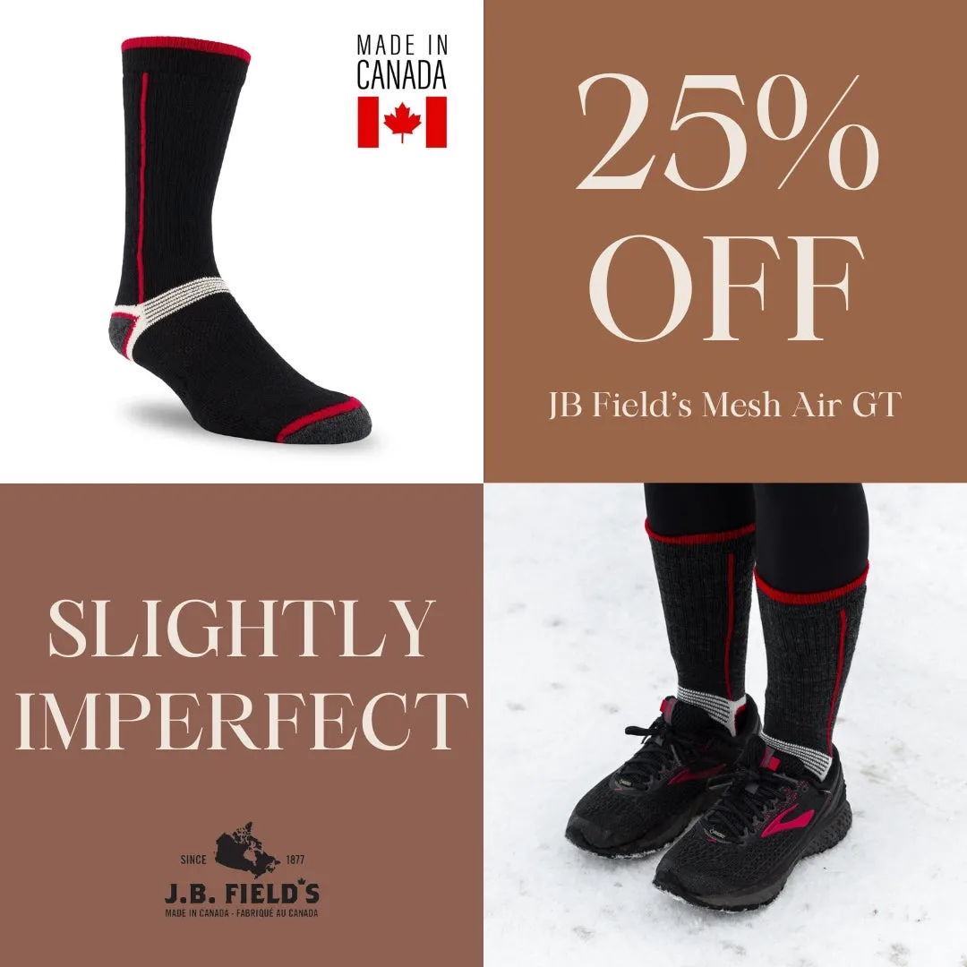 2 PAIR - J.B. Field's Hiking "Mesh Air GT" 75% Merino Wool Sock (Slightly Imperfect) sold by Great Sox