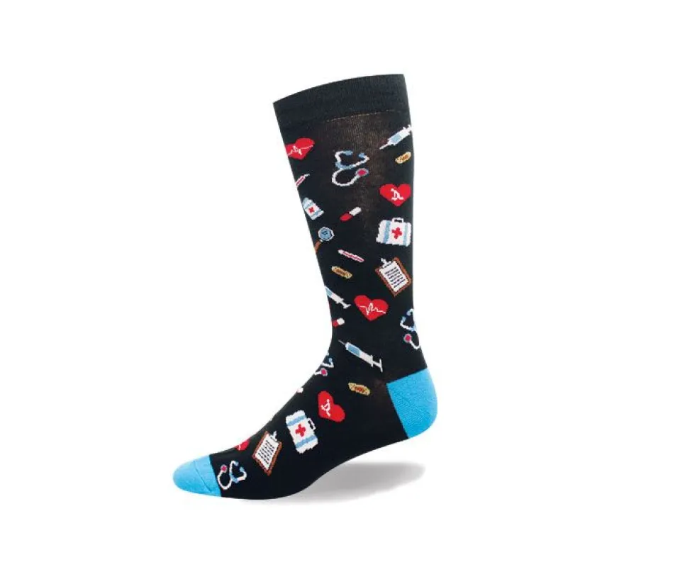 "Medical" Cotton Socks by Crazy Toes-Large - SALE sold by Great Sox