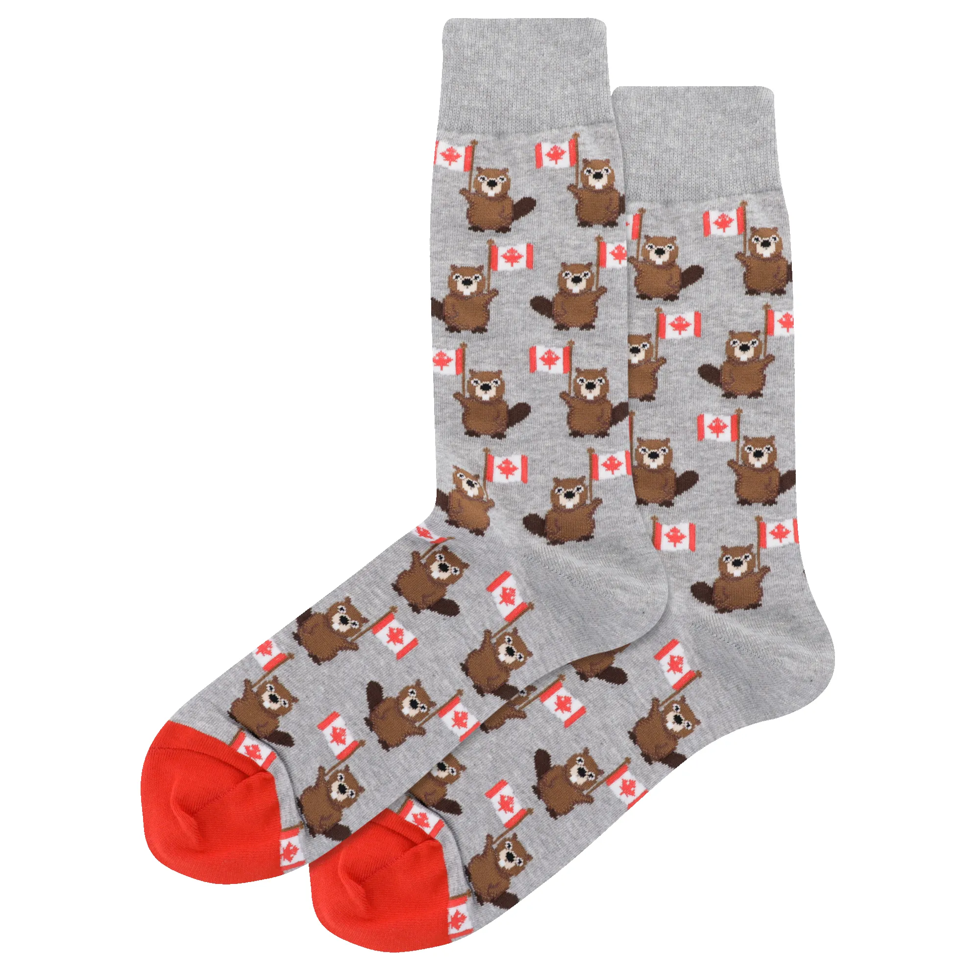 "Canada Beaver" Cotton Crew Socks by Hot Sox sold by Great Sox product image thumbnail 2