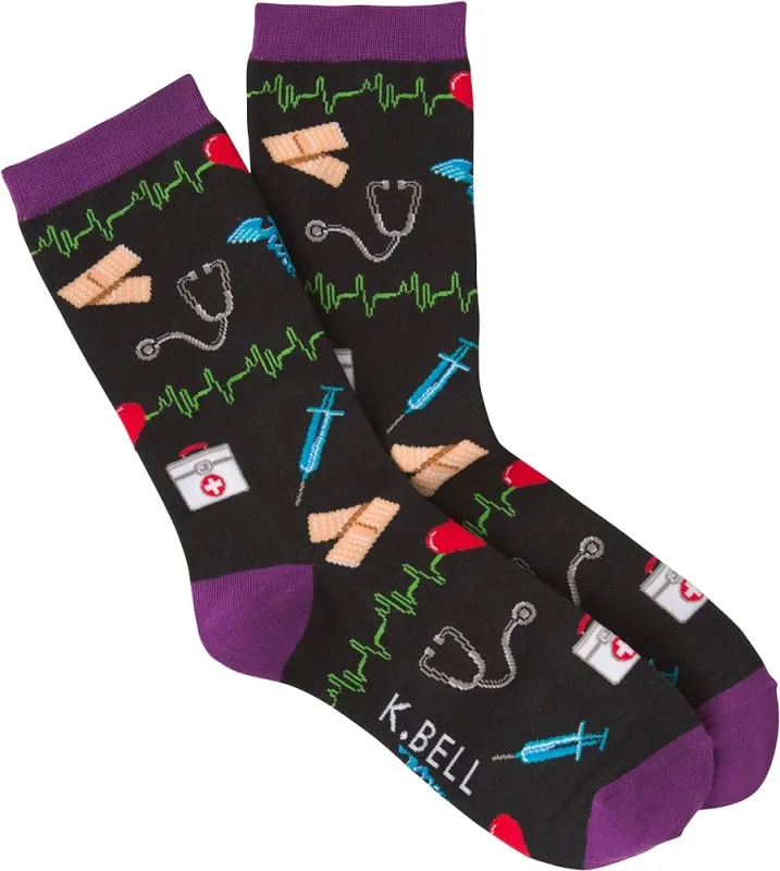 "Occupation" Crew Socks by K Bell-Medium sold by Great Sox