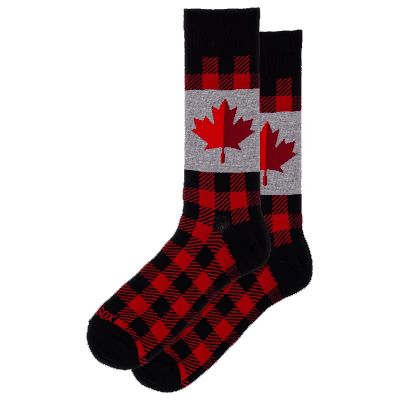 "Maple Leaf" Crew Socks by Hot Sox sold by Great Sox