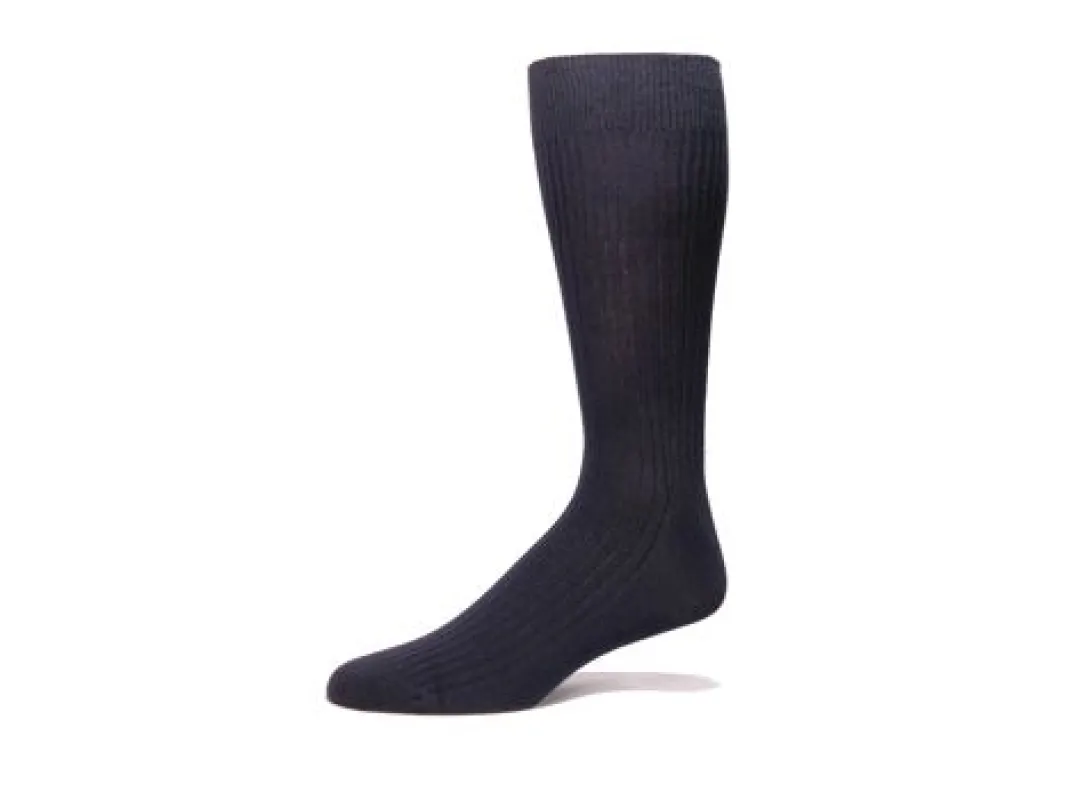 Cotton Dress Ribbed Diabetic Socks by Wellness - Large sold by Great Sox