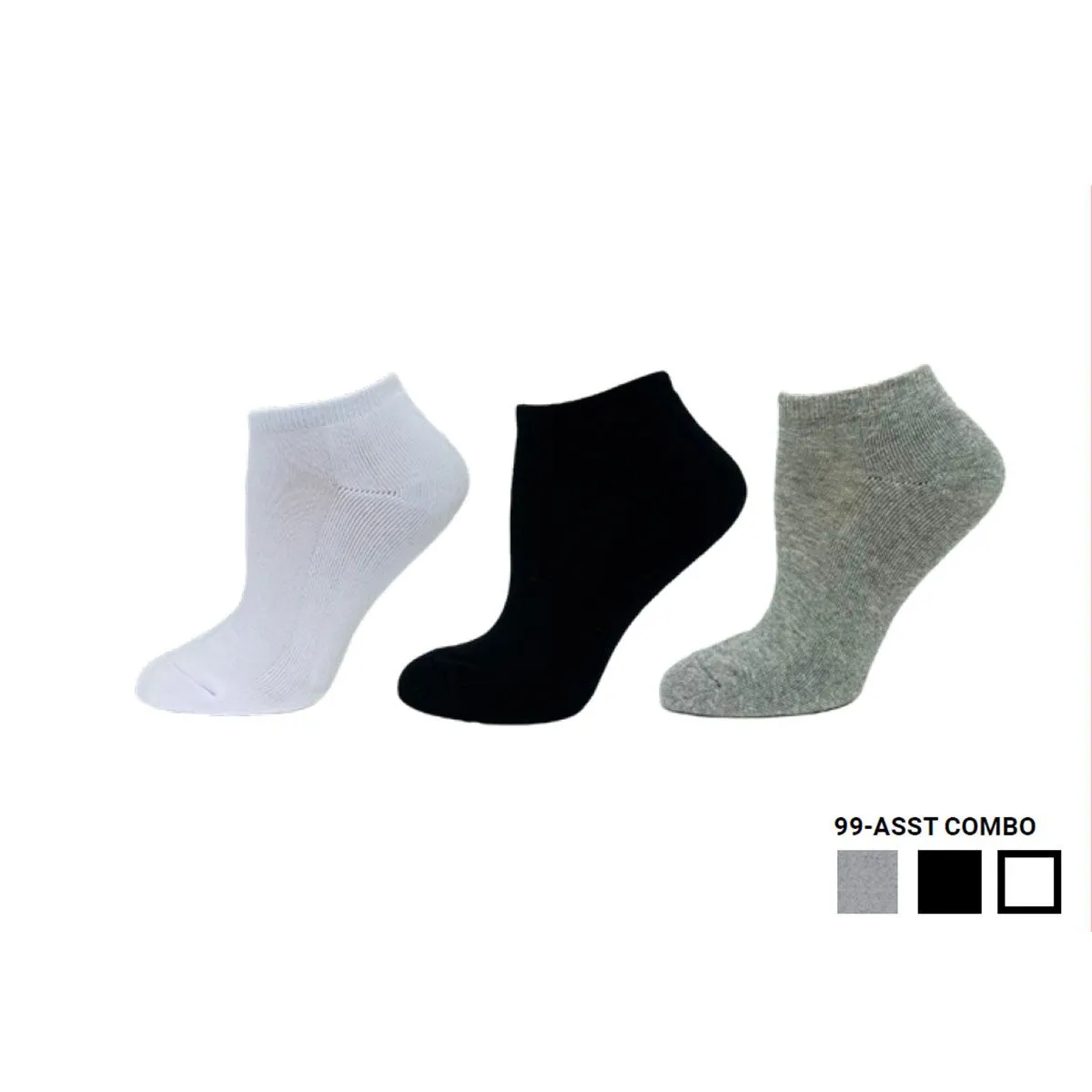 "90% Cotton Low-cut" Athletic Ankle Socks (3 Pairs) by KEY sold by Great Sox product image thumbnail 2