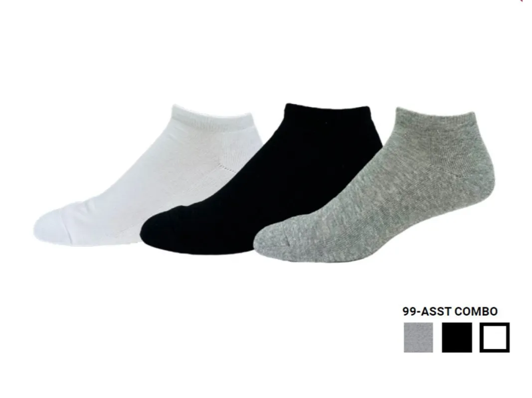 "90% Cotton Low-cut" Athletic Ankle Socks (3 Pairs) by KEY sold by Great Sox