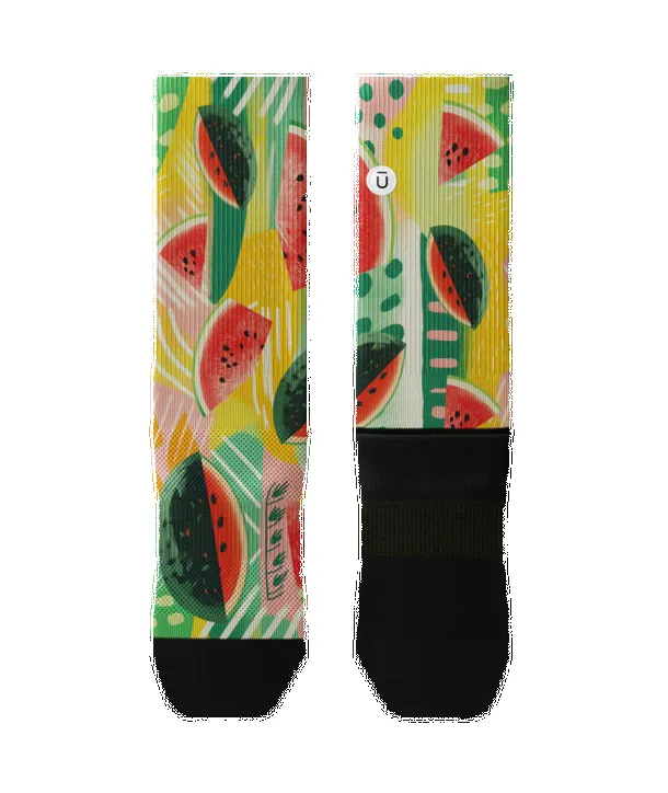 "Melon Madness" Performance Crew Running Socks by Outway sold by Great Sox product image thumbnail 2