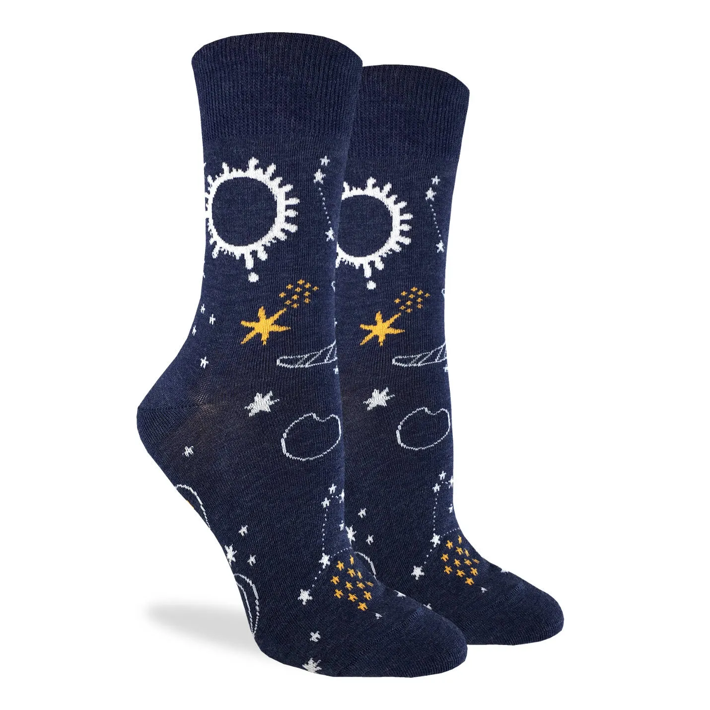 "Starry Night" Cotton Crew Socks by Good Luck Sock sold by Great Sox product image thumbnail 2