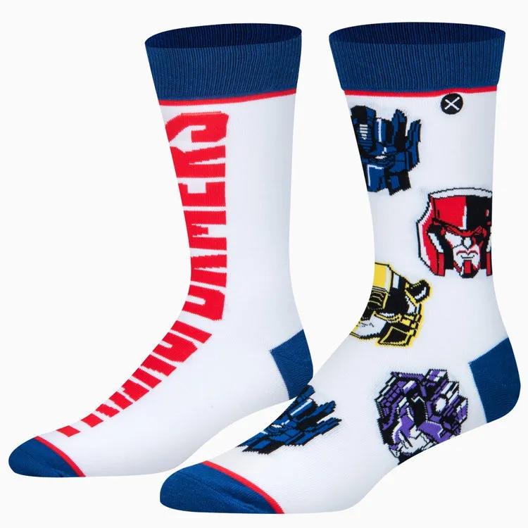 "Transformers Split" Cotton Crew Socks by ODD Sox sold by Great Sox