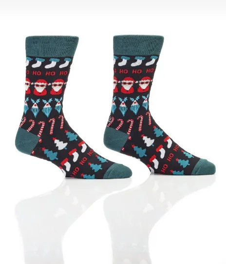 "Fair Isle Christmas" Cotton Dress Crew Socks by YO Sox - Large sold by Great Sox