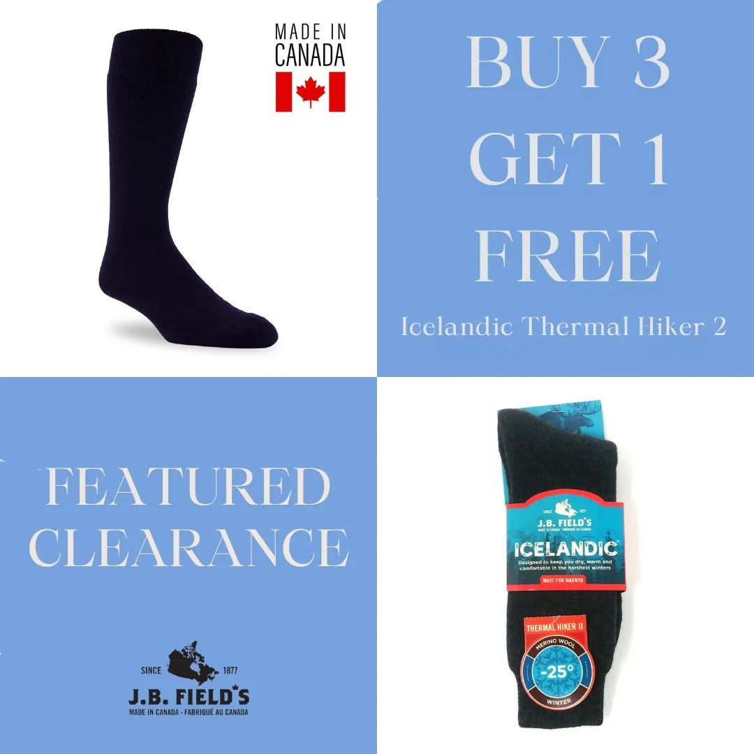 J.B. Field's 'Thermal Hiker II' Merino Wool Boot Sock (CLEARANCE) sold by Great Sox