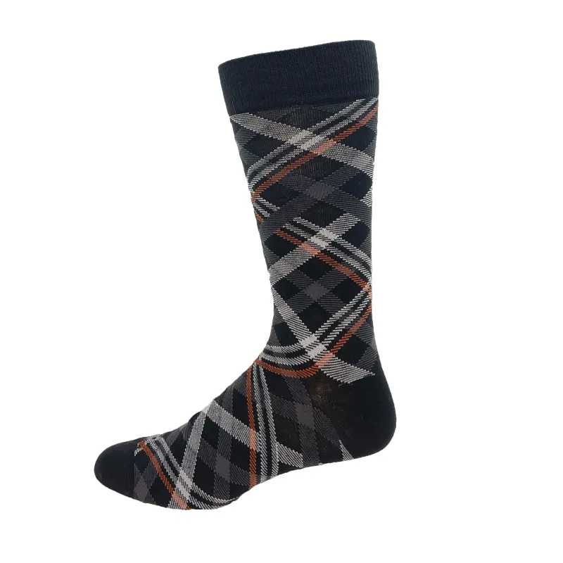 "Plaid " Cotton Dress sock by Point Zero-Large sold by Great Sox
