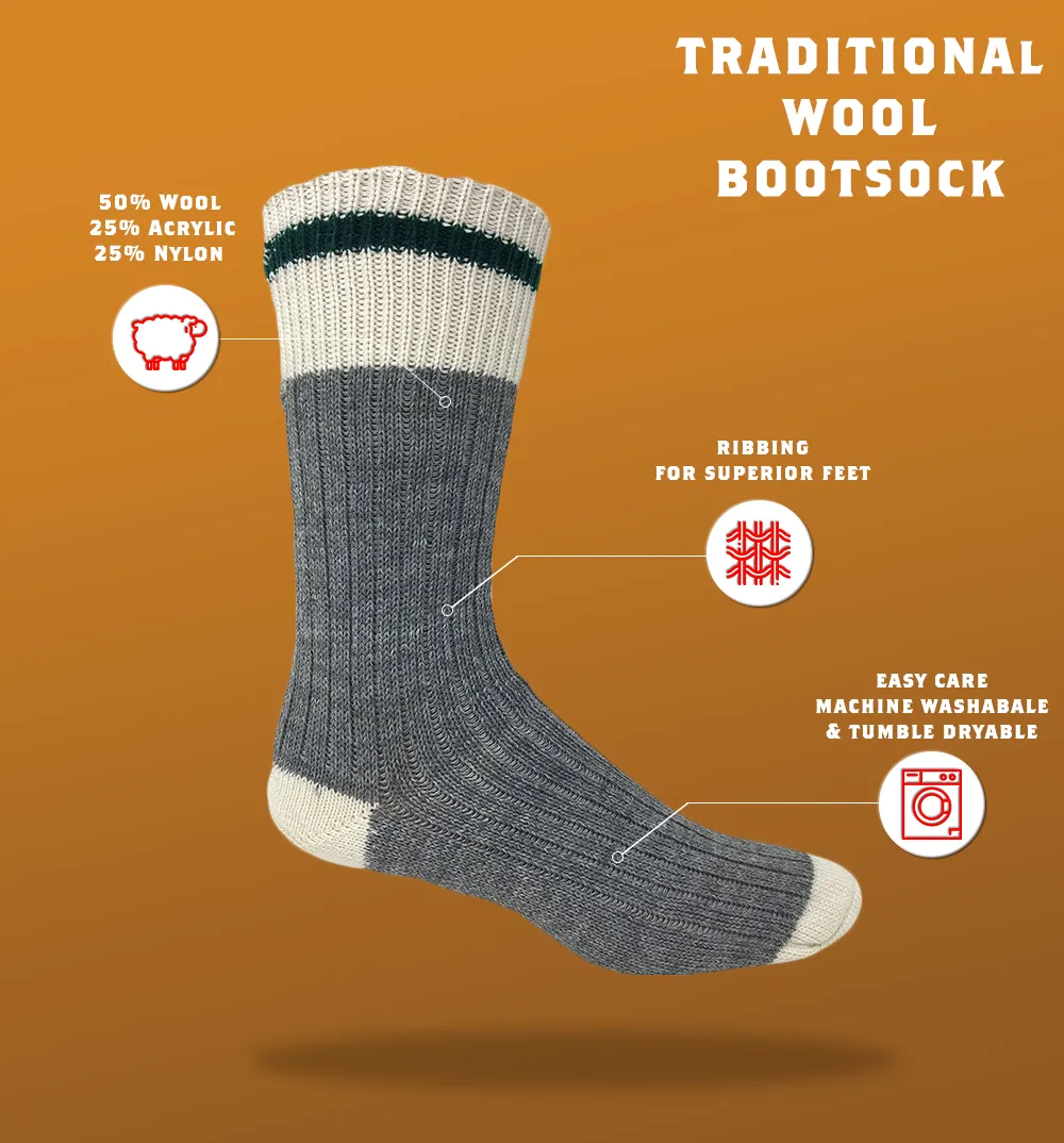 J.B. Field's Traditional Wool Boot Socks - 3PK sold by Great Sox product image thumbnail 4