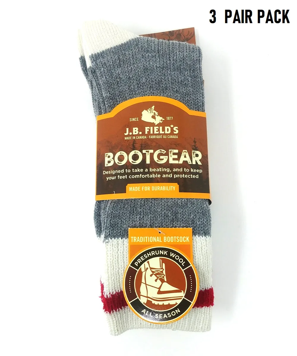 J.B. Field's Traditional Wool Boot Socks - 3PK sold by Great Sox