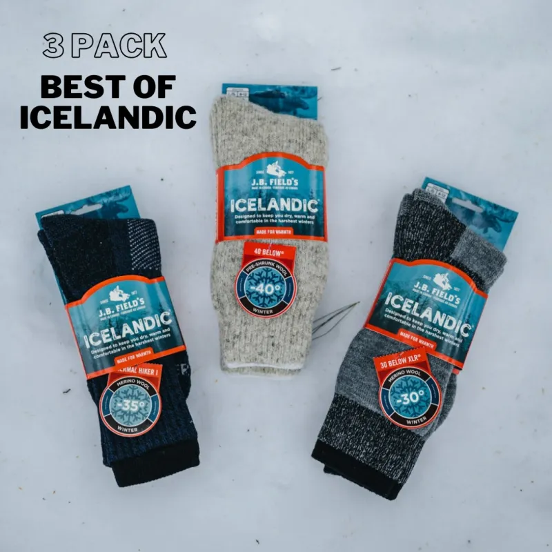 3 PAIR - J.B. Field's Best Of Icelandic Winter Socks (Assorted) sold by Great Sox