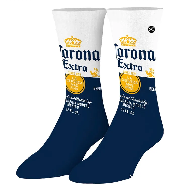 "Corona Label" Combed Cotton Crew Socks by ODD Sox - Large sold by Great Sox product image thumbnail 2