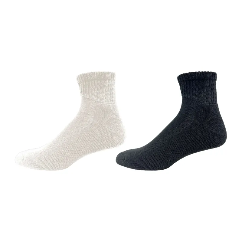 Cotton Casual "Half Cushion Sole Ankle" Diabetic Socks by Wellness - Large sold by Great Sox